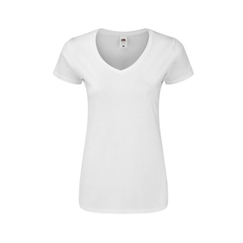 Camiseta Mujer Blanca Iconic V-Neck Makito